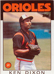 1986 Topps Baseball Cards      198     Ken Dixon
